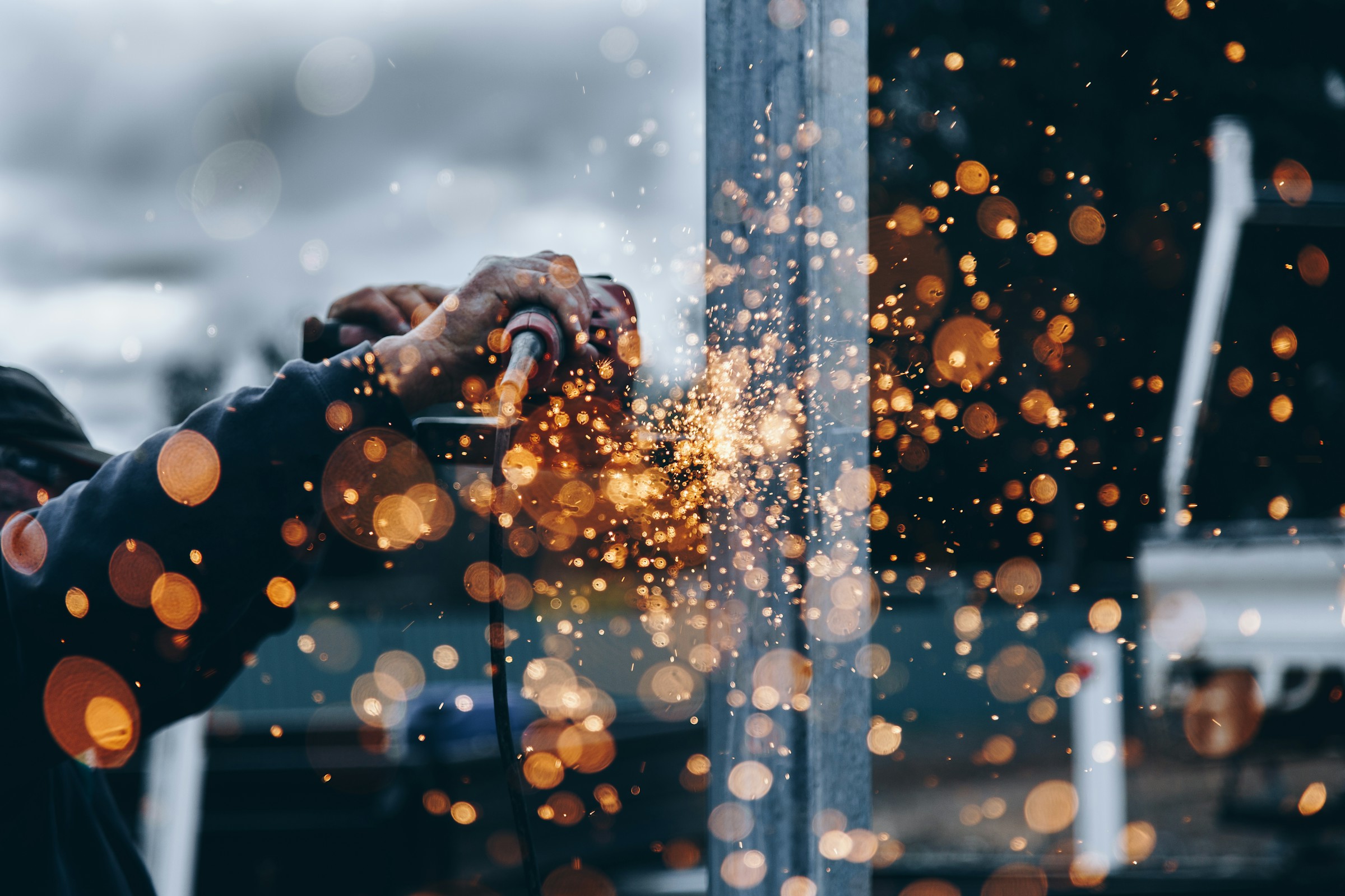 Industrial facility used as an editorial background image